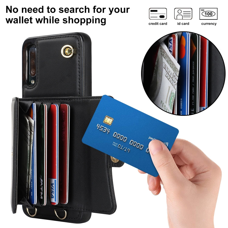 RFID Card Slot Leather Phone Case with Long Lanyard, For Samsung Galaxy A70, For Samsung Galaxy A71 4G, For Samsung Galaxy A71 5G, For Samsung Galaxy A73 5G