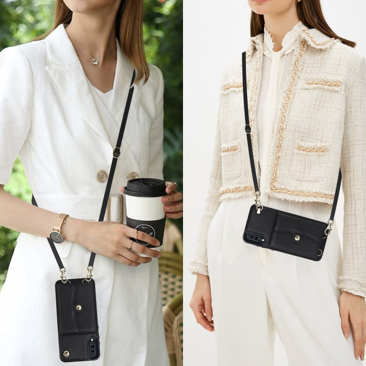 RFID Card Slot Leather Phone Case with Long Lanyard, For Samsung Galaxy A70, For Samsung Galaxy A71 4G, For Samsung Galaxy A71 5G, For Samsung Galaxy A73 5G