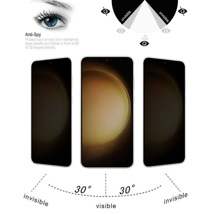 For Samsung Galaxy S23+ 5G Flat Surface Privacy Tempered Glass Film, Support Fingerprint Unlock, For Samsung Galaxy S23+ 5G(1pc)