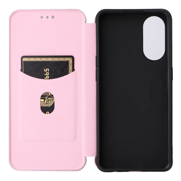 Carbon Fiber Texture Flip Leather Phone Case, For OPPO Reno8 T 4G, For Motorola Moto E13 4G, For Motorola Moto G73 5G, For Xiaomi Redmi 12C