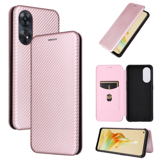 Carbon Fiber Texture Flip Leather Phone Case, For OPPO Reno8 T 4G, For Motorola Moto E13 4G, For Motorola Moto G73 5G, For Xiaomi Redmi 12C