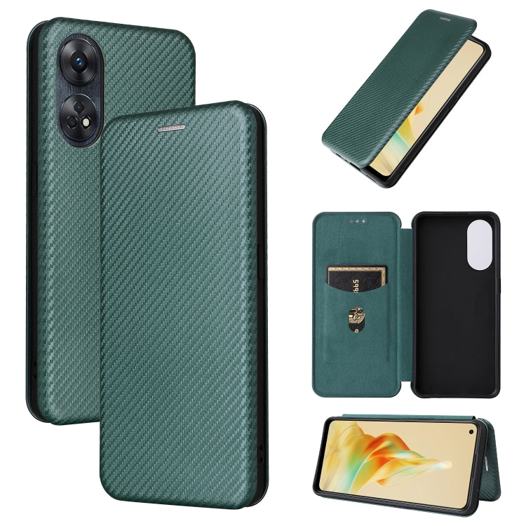 Carbon Fiber Texture Flip Leather Phone Case, For OPPO Reno8 T 4G, For Motorola Moto E13 4G, For Motorola Moto G73 5G, For Xiaomi Redmi 12C