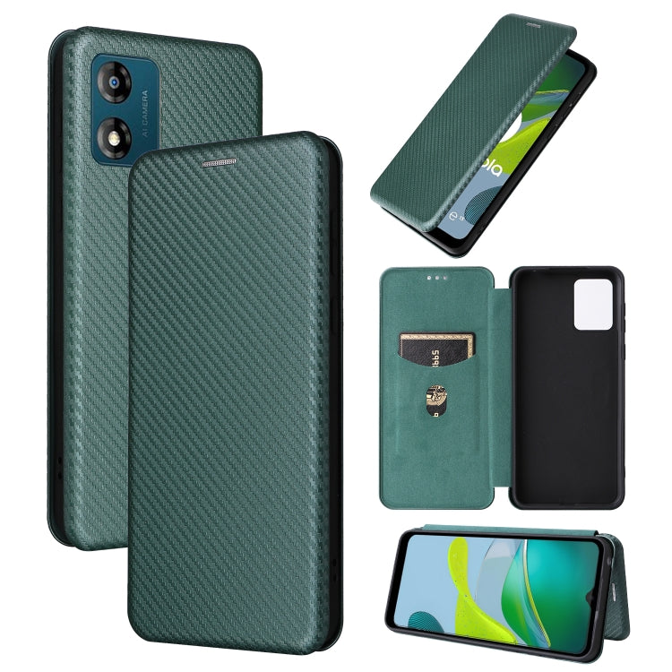 Carbon Fiber Texture Flip Leather Phone Case, For OPPO Reno8 T 4G, For Motorola Moto E13 4G, For Motorola Moto G73 5G, For Xiaomi Redmi 12C