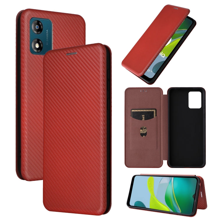 Carbon Fiber Texture Flip Leather Phone Case, For OPPO Reno8 T 4G, For Motorola Moto E13 4G, For Motorola Moto G73 5G, For Xiaomi Redmi 12C