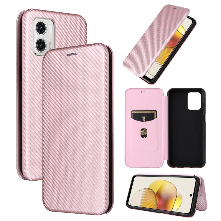 Carbon Fiber Texture Flip Leather Phone Case, For OPPO Reno8 T 4G, For Motorola Moto E13 4G, For Motorola Moto G73 5G, For Xiaomi Redmi 12C