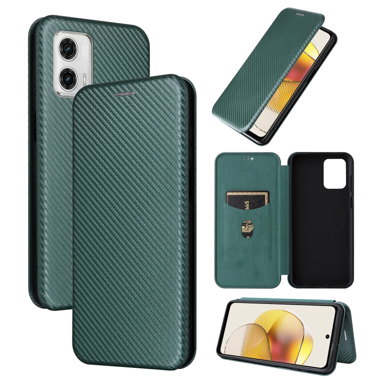 Carbon Fiber Texture Flip Leather Phone Case, For OPPO Reno8 T 4G, For Motorola Moto E13 4G, For Motorola Moto G73 5G, For Xiaomi Redmi 12C