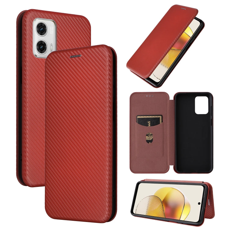Carbon Fiber Texture Flip Leather Phone Case, For OPPO Reno8 T 4G, For Motorola Moto E13 4G, For Motorola Moto G73 5G, For Xiaomi Redmi 12C