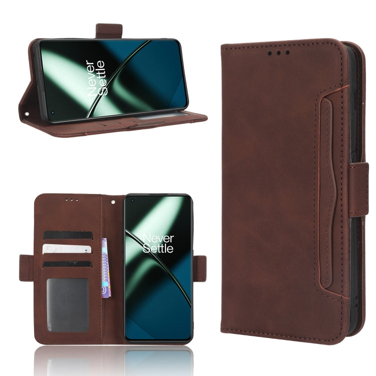Skin Feel Calf Texture Card Slots Leather Phone Case, For Vodafone Smart V22, For Sharp Rouvo V, For Xiaomi Poco X5 5G / Redmi Note 12 5G, For OnePlus 11 5G, For ZTE Libero 5G III, For ZTE nubia Red Magic 8 Pro / 8 Pro+, For ZTE nubia Z50