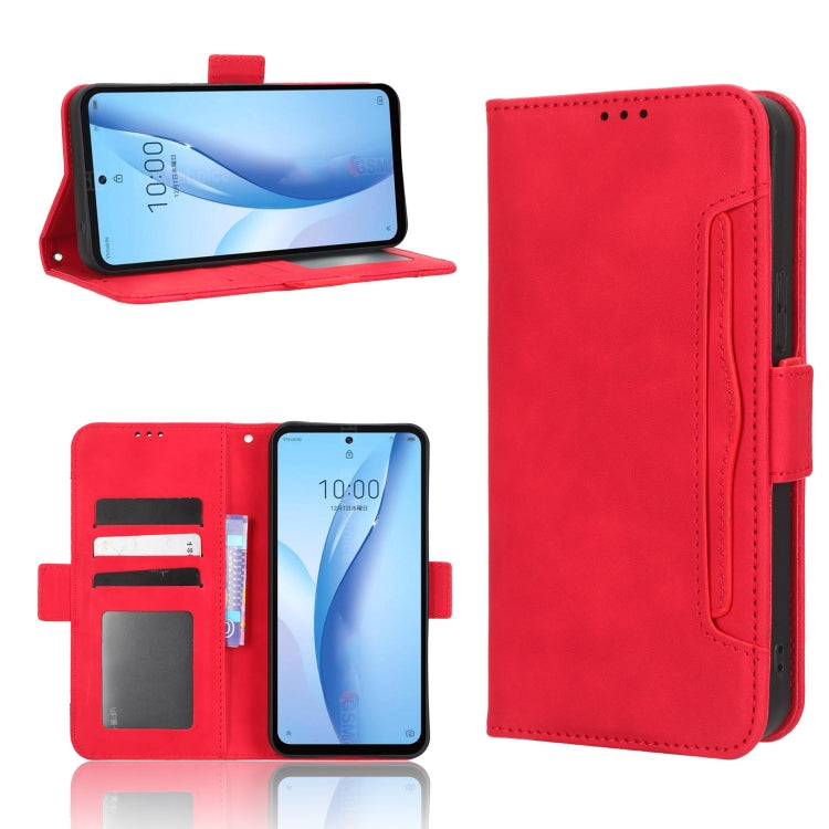 Skin Feel Calf Texture Card Slots Leather Phone Case, For Vodafone Smart V22, For Sharp Rouvo V, For Xiaomi Poco X5 5G / Redmi Note 12 5G, For OnePlus 11 5G, For ZTE Libero 5G III, For ZTE nubia Red Magic 8 Pro / 8 Pro+, For ZTE nubia Z50