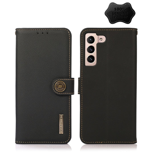 KHAZNEH Custer Genuine Leather RFID Phone Case, For Samsung Galaxy A24 4G, For Samsung Galaxy A34 5G