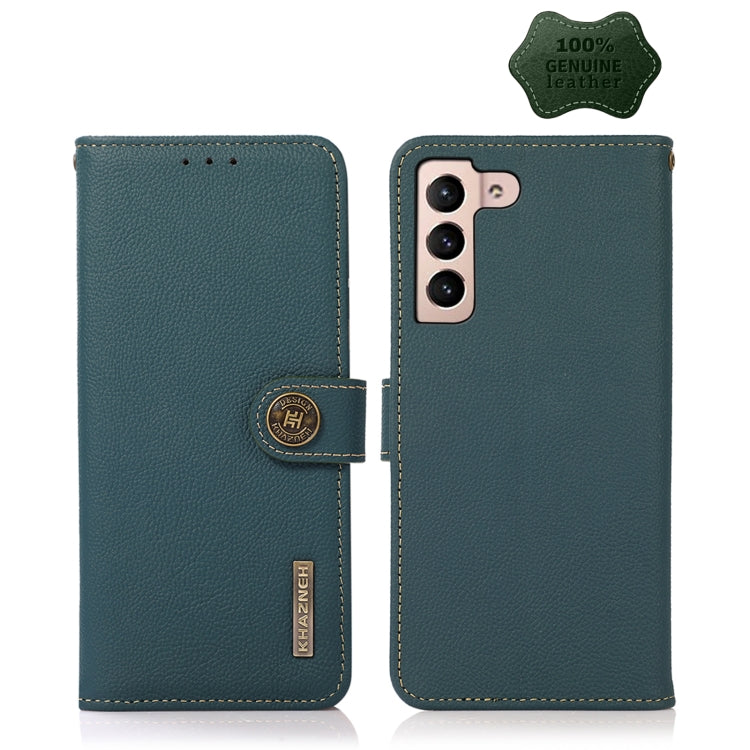 KHAZNEH Custer Genuine Leather RFID Phone Case, For Samsung Galaxy A24 4G, For Samsung Galaxy A34 5G