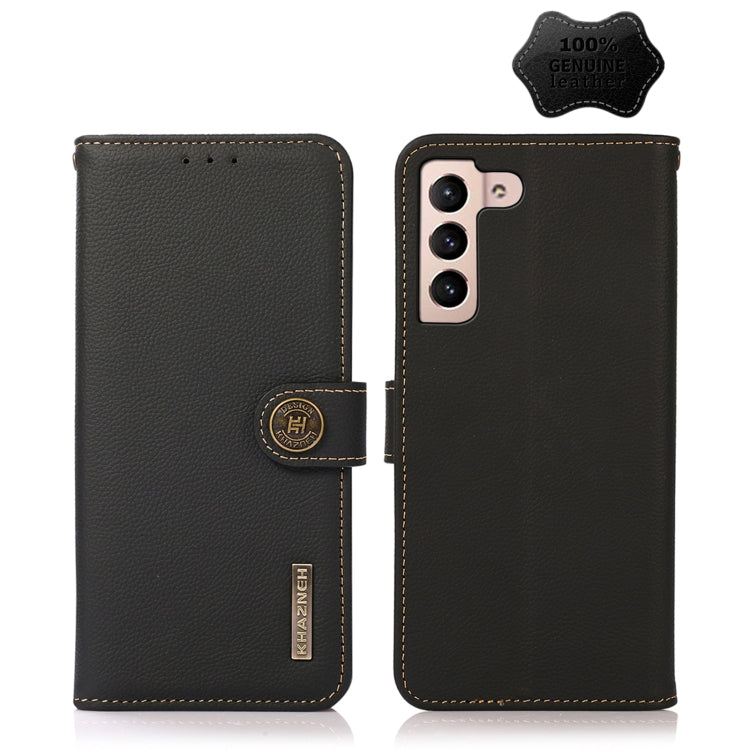 KHAZNEH Custer Genuine Leather RFID Phone Case, For Samsung Galaxy A24 4G, For Samsung Galaxy A34 5G