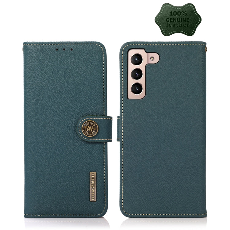 KHAZNEH Custer Genuine Leather RFID Phone Case, For Samsung Galaxy A24 4G, For Samsung Galaxy A34 5G