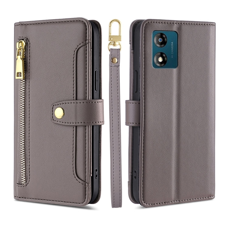Sheep Texture Cross-body Zipper Wallet Leather Phone Case, For Motorola Moto E13 4G, For OPPO A17k, For OPPO Reno8 T 4G, For Xiaomi Poco X5 Pro / Redmi Note 12 Pro Speed, For Honor X9a 5G