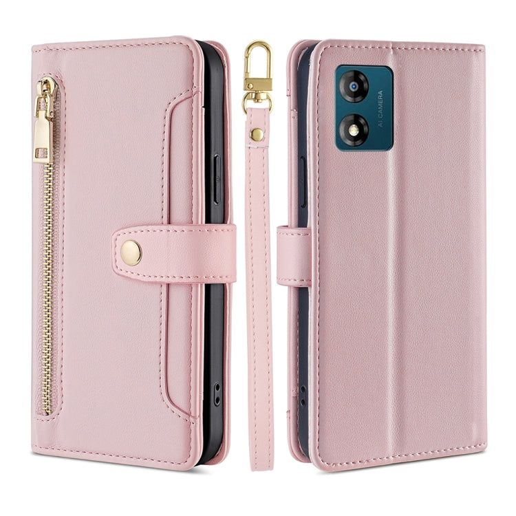 Sheep Texture Cross-body Zipper Wallet Leather Phone Case, For Motorola Moto E13 4G, For OPPO A17k, For OPPO Reno8 T 4G, For Xiaomi Poco X5 Pro / Redmi Note 12 Pro Speed, For Honor X9a 5G