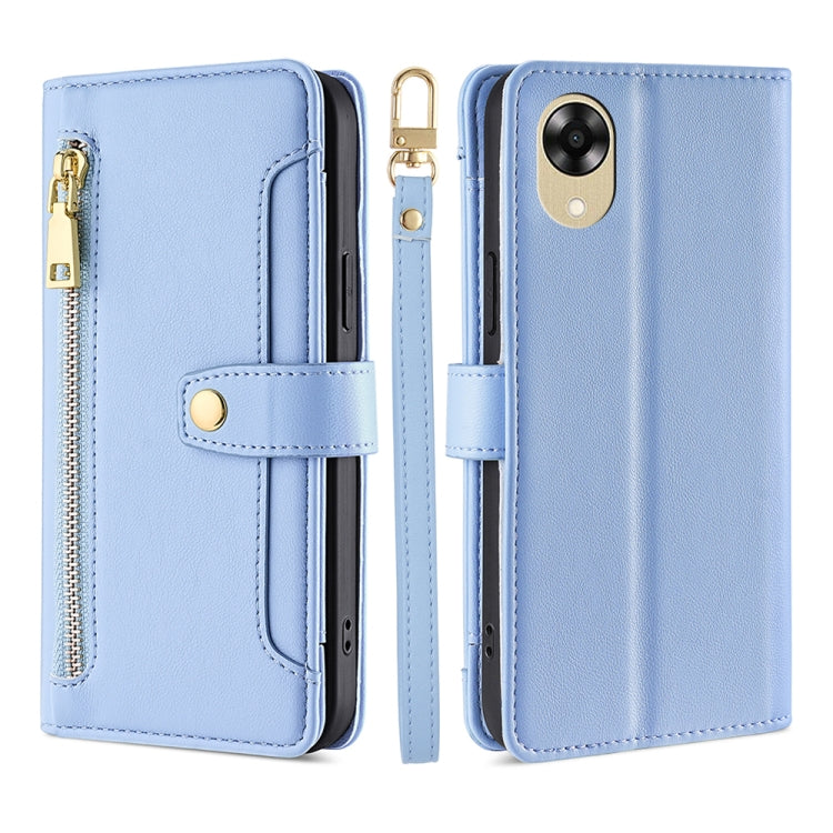 Sheep Texture Cross-body Zipper Wallet Leather Phone Case, For Motorola Moto E13 4G, For OPPO A17k, For OPPO Reno8 T 4G, For Xiaomi Poco X5 Pro / Redmi Note 12 Pro Speed, For Honor X9a 5G