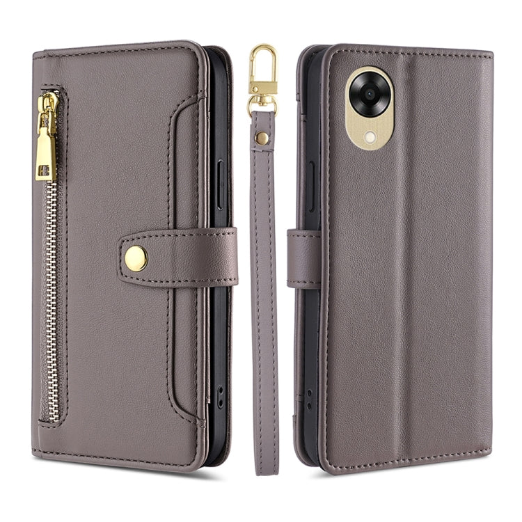 Sheep Texture Cross-body Zipper Wallet Leather Phone Case, For Motorola Moto E13 4G, For OPPO A17k, For OPPO Reno8 T 4G, For Xiaomi Poco X5 Pro / Redmi Note 12 Pro Speed, For Honor X9a 5G