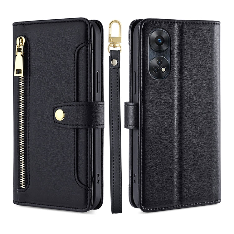 Sheep Texture Cross-body Zipper Wallet Leather Phone Case, For Motorola Moto E13 4G, For OPPO A17k, For OPPO Reno8 T 4G, For Xiaomi Poco X5 Pro / Redmi Note 12 Pro Speed, For Honor X9a 5G