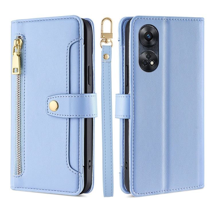 Sheep Texture Cross-body Zipper Wallet Leather Phone Case, For Motorola Moto E13 4G, For OPPO A17k, For OPPO Reno8 T 4G, For Xiaomi Poco X5 Pro / Redmi Note 12 Pro Speed, For Honor X9a 5G