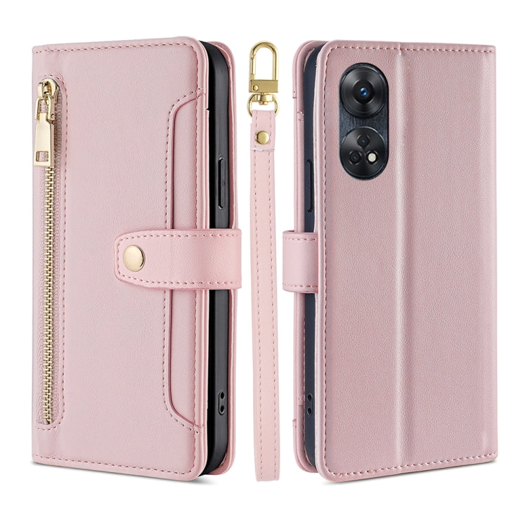Sheep Texture Cross-body Zipper Wallet Leather Phone Case, For Motorola Moto E13 4G, For OPPO A17k, For OPPO Reno8 T 4G, For Xiaomi Poco X5 Pro / Redmi Note 12 Pro Speed, For Honor X9a 5G
