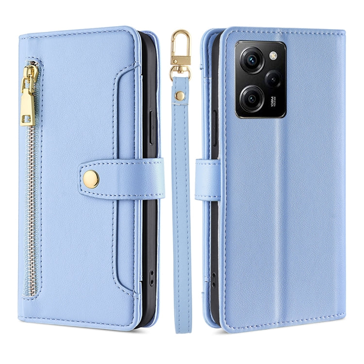 Sheep Texture Cross-body Zipper Wallet Leather Phone Case, For Motorola Moto E13 4G, For OPPO A17k, For OPPO Reno8 T 4G, For Xiaomi Poco X5 Pro / Redmi Note 12 Pro Speed, For Honor X9a 5G