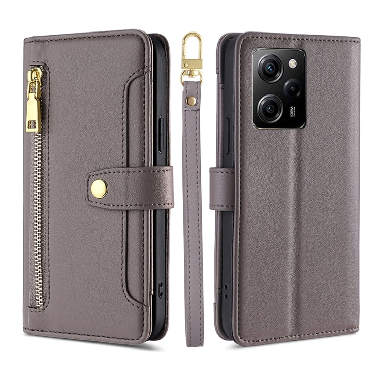 Sheep Texture Cross-body Zipper Wallet Leather Phone Case, For Motorola Moto E13 4G, For OPPO A17k, For OPPO Reno8 T 4G, For Xiaomi Poco X5 Pro / Redmi Note 12 Pro Speed, For Honor X9a 5G