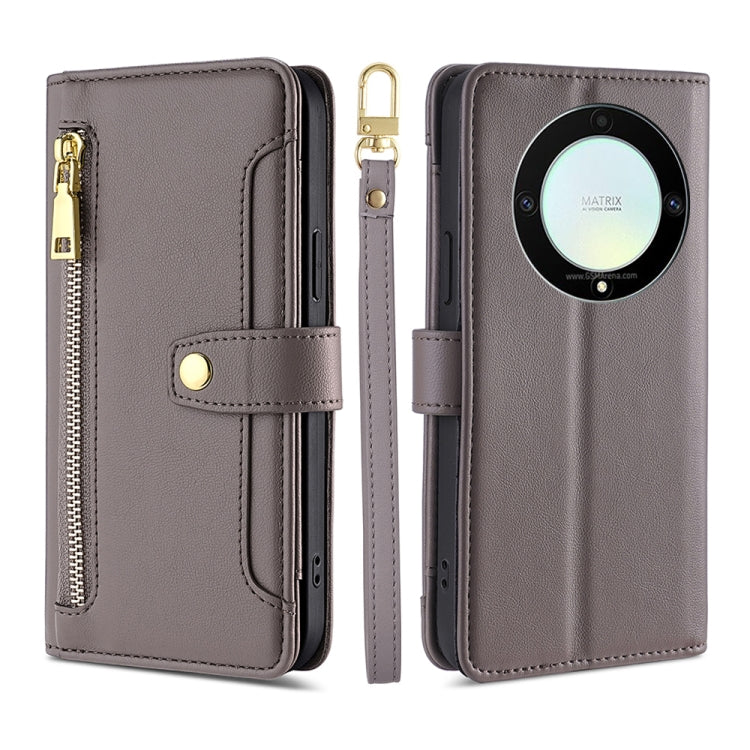 Sheep Texture Cross-body Zipper Wallet Leather Phone Case, For Motorola Moto E13 4G, For OPPO A17k, For OPPO Reno8 T 4G, For Xiaomi Poco X5 Pro / Redmi Note 12 Pro Speed, For Honor X9a 5G