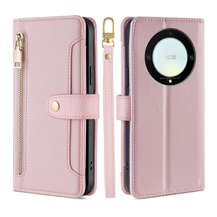 Sheep Texture Cross-body Zipper Wallet Leather Phone Case, For Motorola Moto E13 4G, For OPPO A17k, For OPPO Reno8 T 4G, For Xiaomi Poco X5 Pro / Redmi Note 12 Pro Speed, For Honor X9a 5G