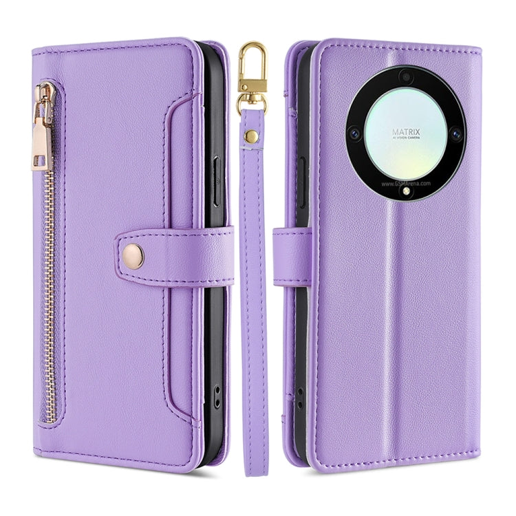 Sheep Texture Cross-body Zipper Wallet Leather Phone Case, For Motorola Moto E13 4G, For OPPO A17k, For OPPO Reno8 T 4G, For Xiaomi Poco X5 Pro / Redmi Note 12 Pro Speed, For Honor X9a 5G