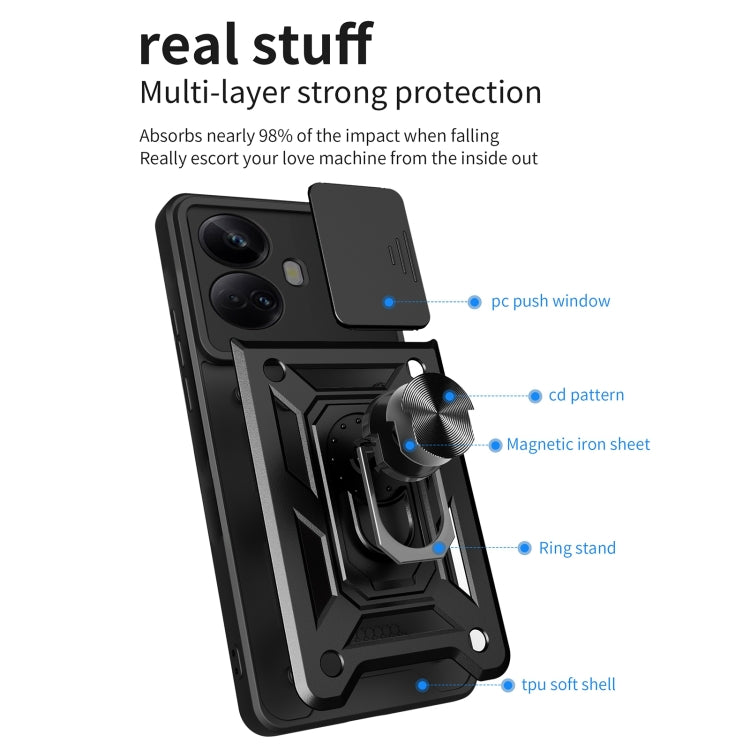Sliding Camera Cover Design Phone Case, For Realme 10 Pro+ 5G, For Realme C33 4G
