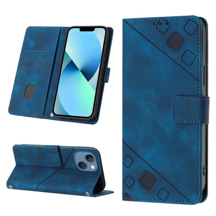Skin-feel Embossed Leather Phone Case, For iPhone 14, For iPhone 14 Plus, For iPhone 14 Pro, For iPhone 14 Pro Max, For iPhone 13 mini, For iPhone 13, For iPhone 13 Pro, For iPhone 13 Pro Max