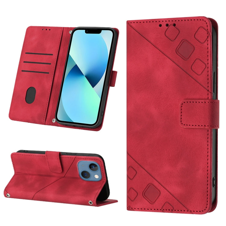 Skin-feel Embossed Leather Phone Case, For iPhone 14, For iPhone 14 Plus, For iPhone 14 Pro, For iPhone 14 Pro Max, For iPhone 13 mini, For iPhone 13, For iPhone 13 Pro, For iPhone 13 Pro Max