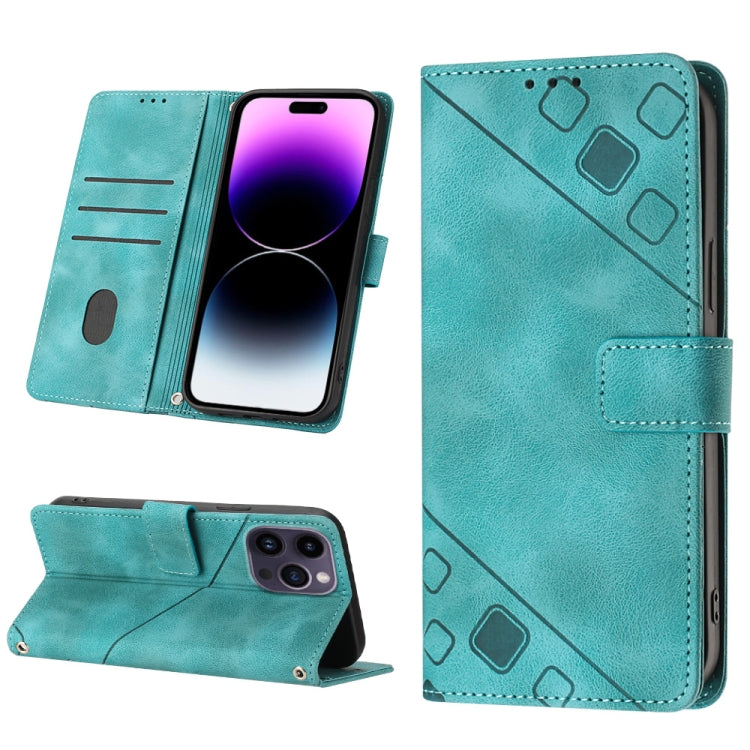 Skin-feel Embossed Leather Phone Case, For iPhone 14, For iPhone 14 Plus, For iPhone 14 Pro, For iPhone 14 Pro Max, For iPhone 13 mini, For iPhone 13, For iPhone 13 Pro, For iPhone 13 Pro Max