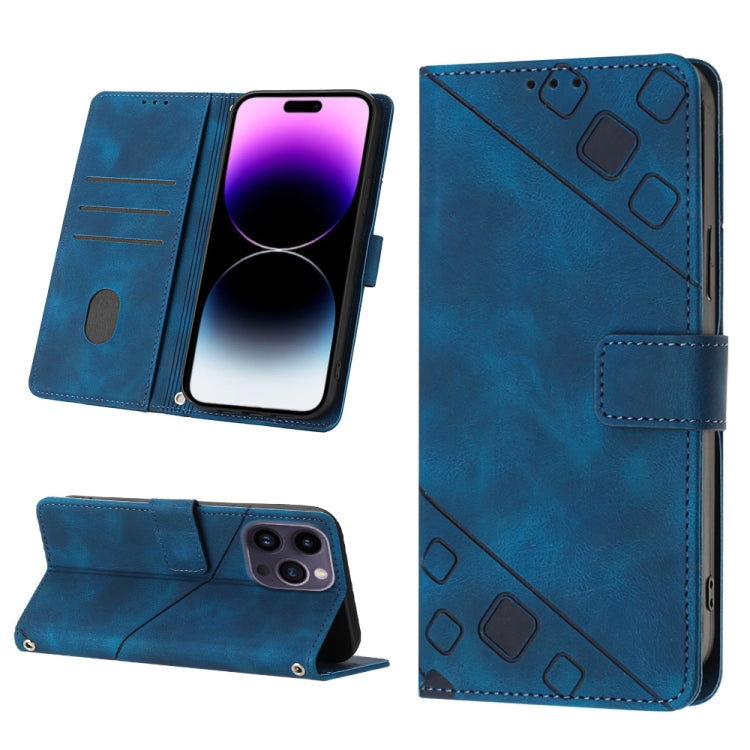 Skin-feel Embossed Leather Phone Case, For iPhone 14, For iPhone 14 Plus, For iPhone 14 Pro, For iPhone 14 Pro Max, For iPhone 13 mini, For iPhone 13, For iPhone 13 Pro, For iPhone 13 Pro Max