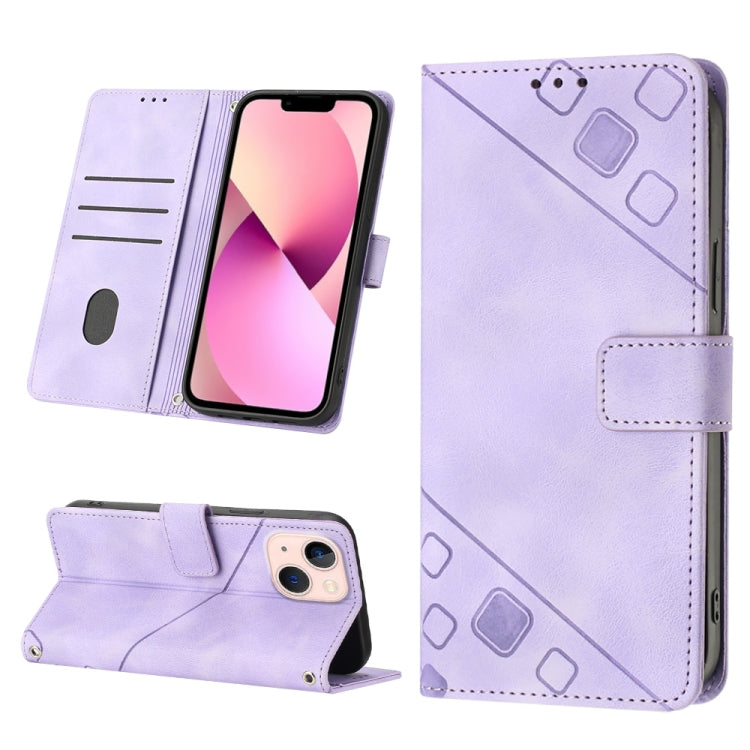 Skin-feel Embossed Leather Phone Case, For iPhone 14, For iPhone 14 Plus, For iPhone 14 Pro, For iPhone 14 Pro Max, For iPhone 13 mini, For iPhone 13, For iPhone 13 Pro, For iPhone 13 Pro Max