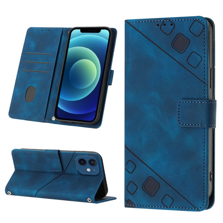 Skin-feel Embossed Leather Phone Case, For iPhone 12 / 12 Pro, For iPhone 12 Pro Max, For iPhone 11, For iPhone 11 Pro Max, For iPhone X / XS, For iPhone XR, For iPhone XS Max, For iPhone SE 2022 / 2020 / 7 / 8