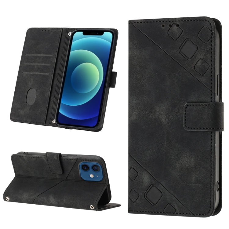 Skin-feel Embossed Leather Phone Case, For iPhone 12 / 12 Pro, For iPhone 12 Pro Max, For iPhone 11, For iPhone 11 Pro Max, For iPhone X / XS, For iPhone XR, For iPhone XS Max, For iPhone SE 2022 / 2020 / 7 / 8