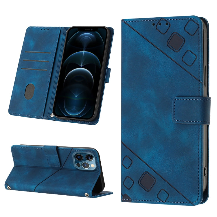 Skin-feel Embossed Leather Phone Case, For iPhone 12 / 12 Pro, For iPhone 12 Pro Max, For iPhone 11, For iPhone 11 Pro Max, For iPhone X / XS, For iPhone XR, For iPhone XS Max, For iPhone SE 2022 / 2020 / 7 / 8