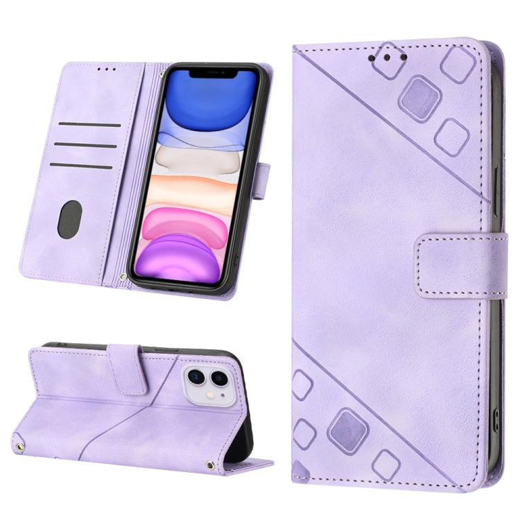 Skin-feel Embossed Leather Phone Case, For iPhone 12 / 12 Pro, For iPhone 12 Pro Max, For iPhone 11, For iPhone 11 Pro Max, For iPhone X / XS, For iPhone XR, For iPhone XS Max, For iPhone SE 2022 / 2020 / 7 / 8