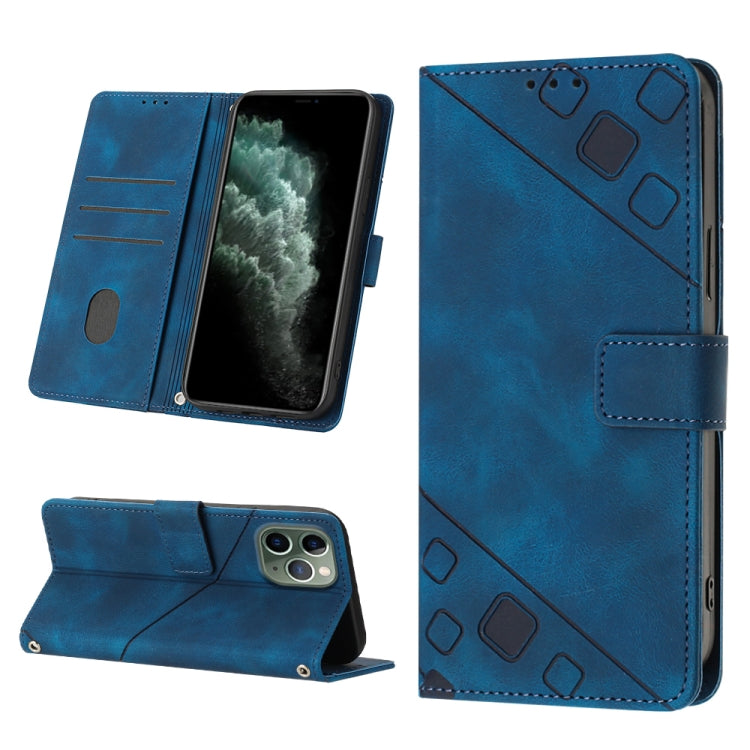 Skin-feel Embossed Leather Phone Case, For iPhone 12 / 12 Pro, For iPhone 12 Pro Max, For iPhone 11, For iPhone 11 Pro Max, For iPhone X / XS, For iPhone XR, For iPhone XS Max, For iPhone SE 2022 / 2020 / 7 / 8