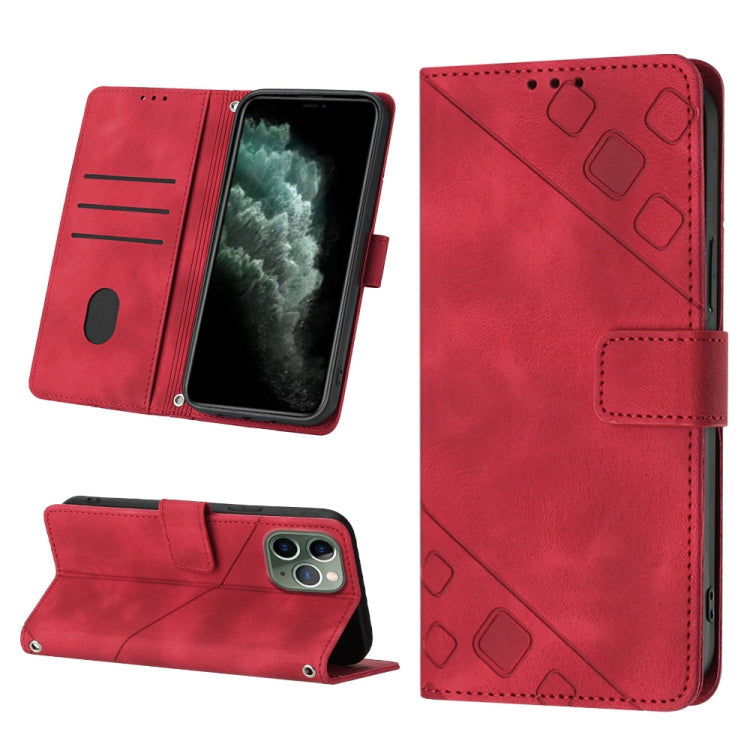 Skin-feel Embossed Leather Phone Case, For iPhone 12 / 12 Pro, For iPhone 12 Pro Max, For iPhone 11, For iPhone 11 Pro Max, For iPhone X / XS, For iPhone XR, For iPhone XS Max, For iPhone SE 2022 / 2020 / 7 / 8