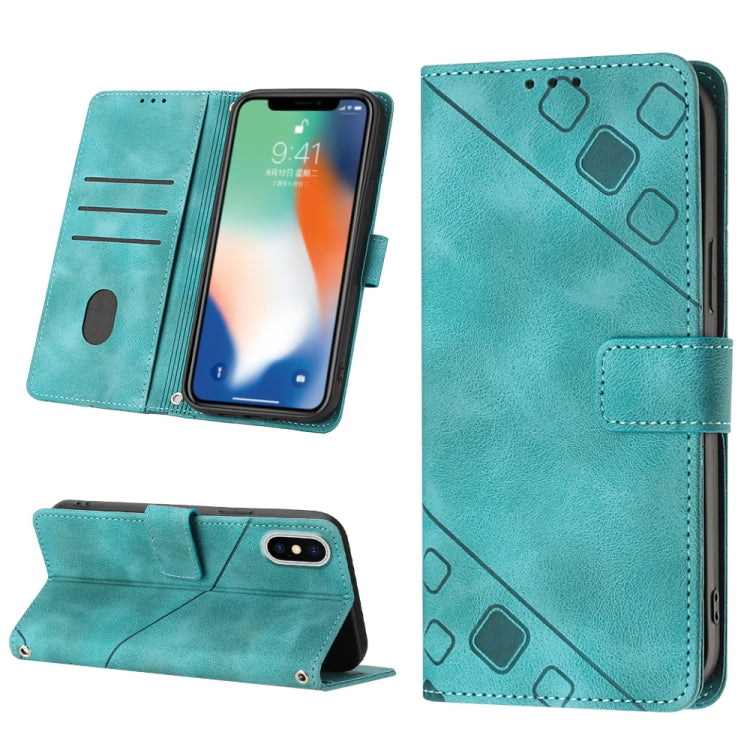 Skin-feel Embossed Leather Phone Case, For iPhone 12 / 12 Pro, For iPhone 12 Pro Max, For iPhone 11, For iPhone 11 Pro Max, For iPhone X / XS, For iPhone XR, For iPhone XS Max, For iPhone SE 2022 / 2020 / 7 / 8