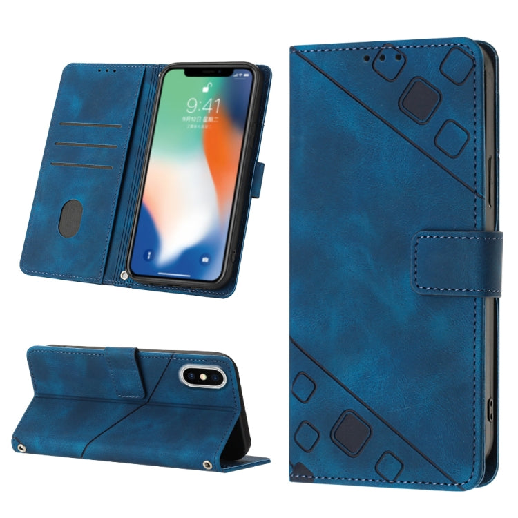 Skin-feel Embossed Leather Phone Case, For iPhone 12 / 12 Pro, For iPhone 12 Pro Max, For iPhone 11, For iPhone 11 Pro Max, For iPhone X / XS, For iPhone XR, For iPhone XS Max, For iPhone SE 2022 / 2020 / 7 / 8
