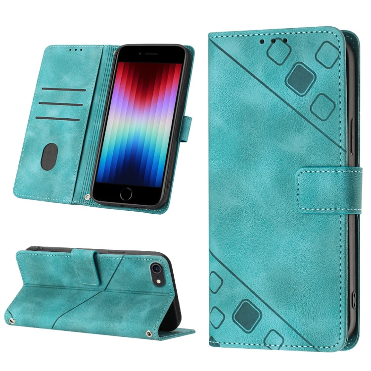 Skin-feel Embossed Leather Phone Case, For iPhone 12 / 12 Pro, For iPhone 12 Pro Max, For iPhone 11, For iPhone 11 Pro Max, For iPhone X / XS, For iPhone XR, For iPhone XS Max, For iPhone SE 2022 / 2020 / 7 / 8