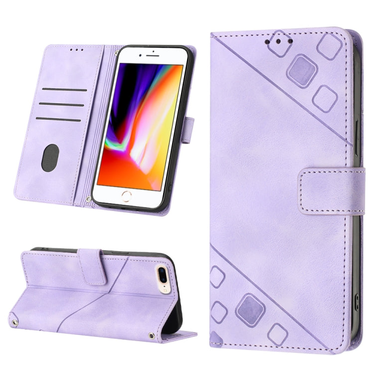 Skin-feel Embossed Leather Phone Case, For iPhone 7 Plus / 8 Plus / 6 Plus, For iPod Touch 7 / Touch 6, For iPhone 11 Pro