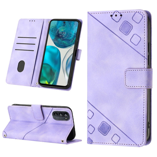 Skin-feel Embossed Leather Phone Case, For Motorola Moto G52, For Motorola Moto G62 5G, For Motorola Moto S30 Pro 5G, For Motorola Moto X30 Pro 5G