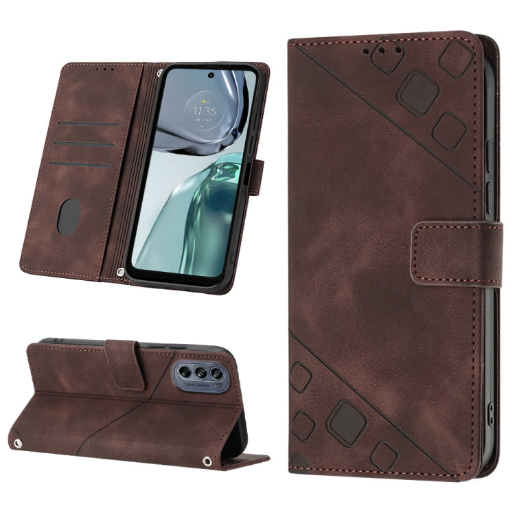 Skin-feel Embossed Leather Phone Case, For Motorola Moto G52, For Motorola Moto G62 5G, For Motorola Moto S30 Pro 5G, For Motorola Moto X30 Pro 5G