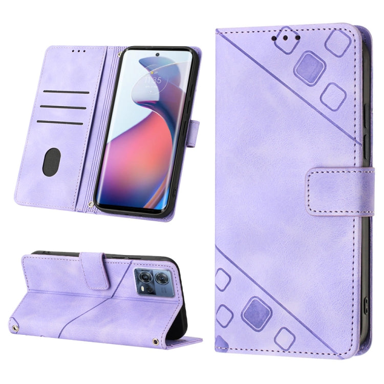 Skin-feel Embossed Leather Phone Case, For Motorola Moto G52, For Motorola Moto G62 5G, For Motorola Moto S30 Pro 5G, For Motorola Moto X30 Pro 5G