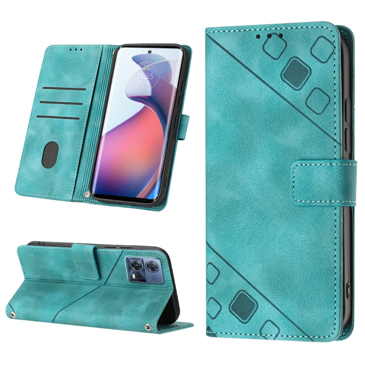 Skin-feel Embossed Leather Phone Case, For Motorola Moto G52, For Motorola Moto G62 5G, For Motorola Moto S30 Pro 5G, For Motorola Moto X30 Pro 5G