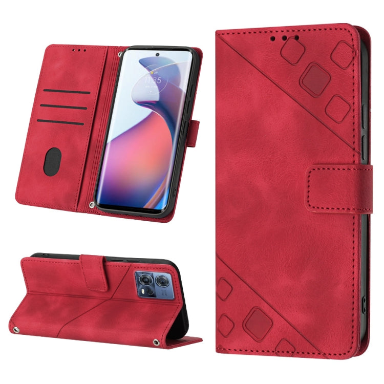 Skin-feel Embossed Leather Phone Case, For Motorola Moto G52, For Motorola Moto G62 5G, For Motorola Moto S30 Pro 5G, For Motorola Moto X30 Pro 5G